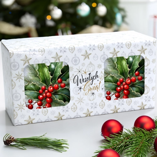 ŚWIĄTECZNY KOMPLET KUBKÓW 330ml NA PREZENT MIKOŁAJ ZESTAW ŚWIĘTA MIKOŁAJ