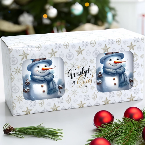 ŚWIĄTECZNY KOMPLET KUBKÓW 330ml NA PREZENT MIKOŁAJ ZESTAW ŚWIĘTA MIKOŁAJ