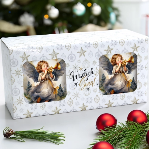 ŚWIĄTECZNY KOMPLET KUBKÓW 330ml NA PREZENT MIKOŁAJ ZESTAW ŚWIĘTA MIKOŁAJ