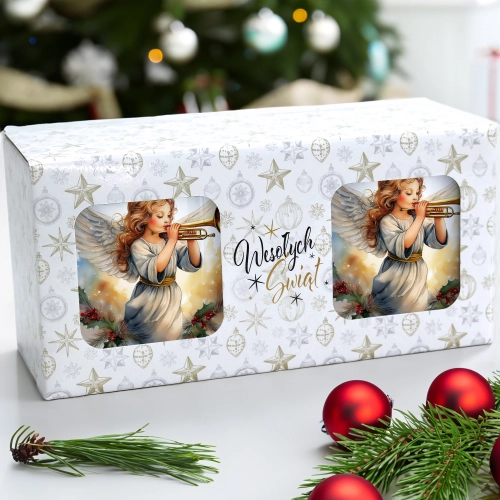 ŚWIĄTECZNY KOMPLET KUBKÓW 330ml NA PREZENT MIKOŁAJ ZESTAW ŚWIĘTA MIKOŁAJ