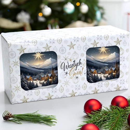 ŚWIĄTECZNY KOMPLET KUBKÓW 330ml NA PREZENT MIKOŁAJ ZESTAW ŚWIĘTA MIKOŁAJ