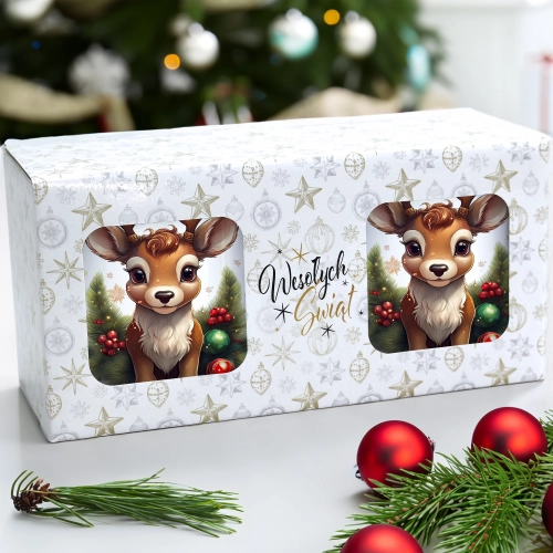 ŚWIĄTECZNY KOMPLET KUBKÓW 330ml NA PREZENT MIKOŁAJ ZESTAW ŚWIĘTA MIKOŁAJ