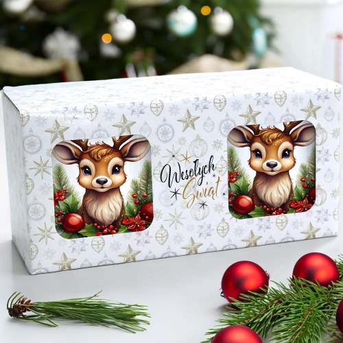 ŚWIĄTECZNY KOMPLET KUBKÓW 330ml NA PREZENT MIKOŁAJ ZESTAW ŚWIĘTA MIKOŁAJ