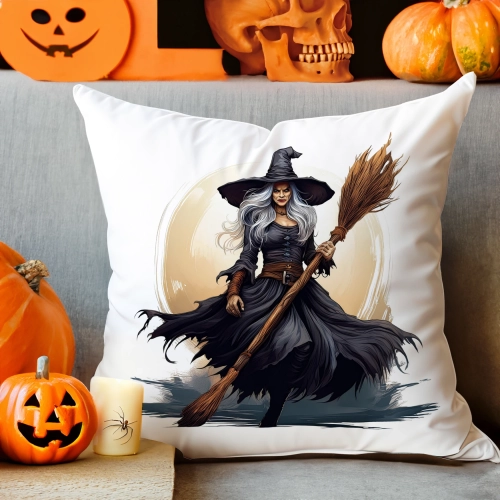 POSZEWKA DEKORACYJNA 40x40 JASIEK OZDOBNA HALLOWEENOWA HALLOWEEN CZAROWNICA