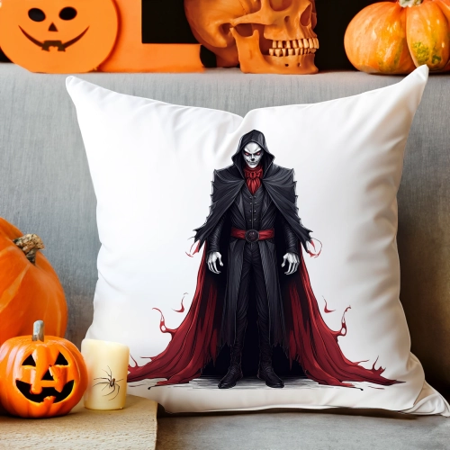 POSZEWKA DEKORACYJNA 40x40 JASIEK OZDOBNA HALLOWEENOWA HALLOWEEN WAMPIR