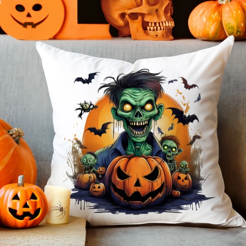 POSZEWKA DEKORACYJNA 40x40 JASIEK OZDOBNA HALLOWEENOWA HALLOWEEN DYNIE KOŚCIOTRUPWAMPIR