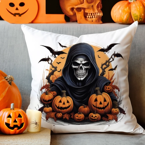 POSZEWKA DEKORACYJNA 40x40 JASIEK OZDOBNA HALLOWEENOWA HALLOWEEN DYNIE KOŚCIOTRUPWAMPIR