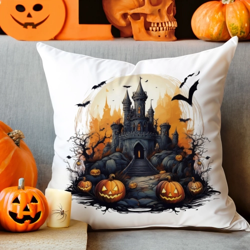 POSZEWKA DEKORACYJNA 40x40 JASIEK OZDOBNA HALLOWEENOWA HALLOWEEN DYNIEZAMEK