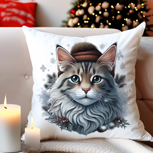 PODUSZKA DEKORACYJNA 40X40 ŚWIĄTECZNA PREZENT ZIMOWA OZDOBNA ŚWIĘTA RENIFER