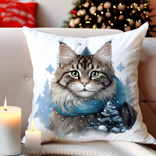 PODUSZKA DEKORACYJNA 40X40 ŚWIĄTECZNA PREZENT ZIMOWA OZDOBNA ŚWIĘTA RENIFER