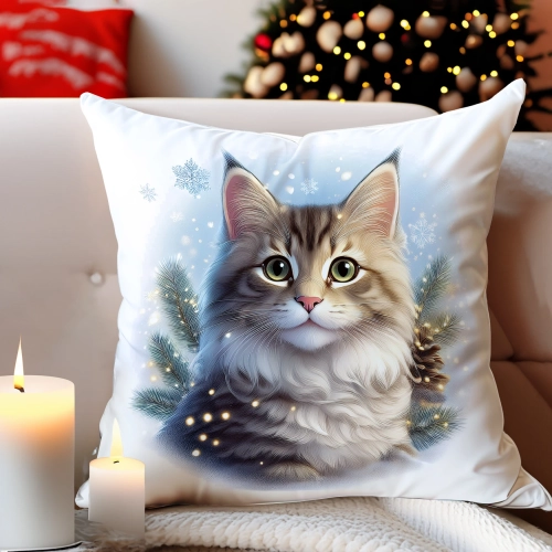 PODUSZKA DEKORACYJNA 40X40 ŚWIĄTECZNA PREZENT ZIMOWA OZDOBNA ŚWIĘTA RENIFER