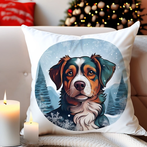 POSZEWKA DEKORACYJNA 40x40 JASIEK OZDOBNA ZIMOWA ŚWIĄTECZNA JELEŃ RENIFER