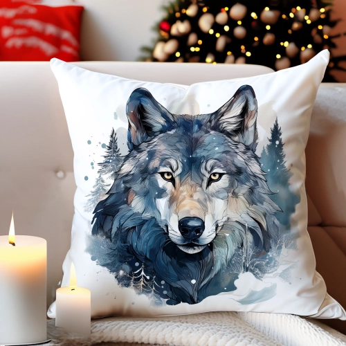 PODUSZKA DEKORACYJNA 40X40 ŚWIĄTECZNA PREZENT ZIMOWA OZDOBNA ŚWIĘTA RENIFER