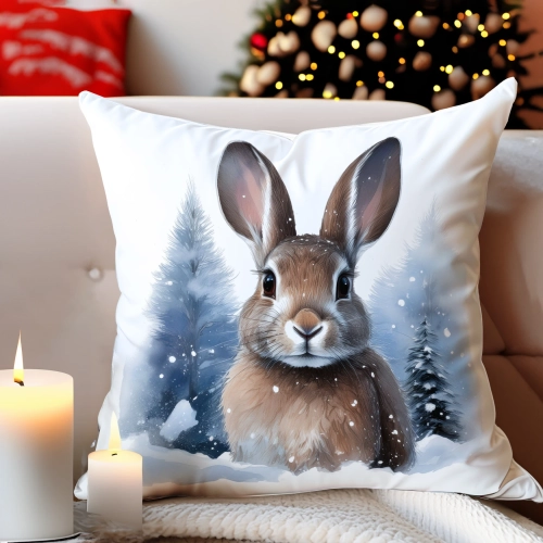 PODUSZKA DEKORACYJNA 40X40 ŚWIĄTECZNA PREZENT ZIMOWA OZDOBNA ŚWIĘTA RENIFER