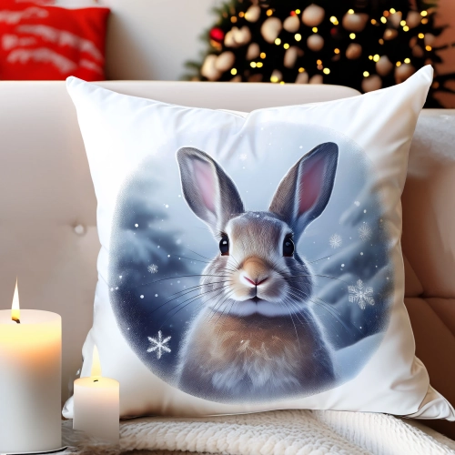 PODUSZKA DEKORACYJNA 40X40 ŚWIĄTECZNA PREZENT ZIMOWA OZDOBNA ŚWIĘTA RENIFER
