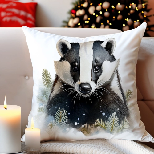 PODUSZKA DEKORACYJNA 40X40 ŚWIĄTECZNA PREZENT ZIMOWA OZDOBNA ŚWIĘTA RENIFER