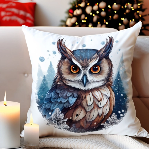 PODUSZKA DEKORACYJNA 40X40 ŚWIĄTECZNA PREZENT ZIMOWA OZDOBNA ŚWIĘTA RENIFER