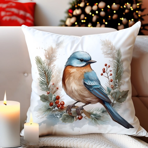 POSZEWKA DEKORACYJNA 40x40 JASIEK OZDOBNA ZIMOWA ŚWIĄTECZNA JELEŃ RENIFER