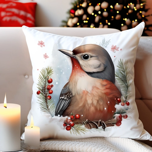 PODUSZKA DEKORACYJNA 40X40 ŚWIĄTECZNA PREZENT ZIMOWA OZDOBNA ŚWIĘTA RENIFER