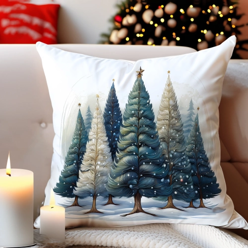 POSZEWKA DEKORACYJNA 40x40 JASIEK OZDOBNA ZIMOWA ŚWIĄTECZNA JELEŃ RENIFER