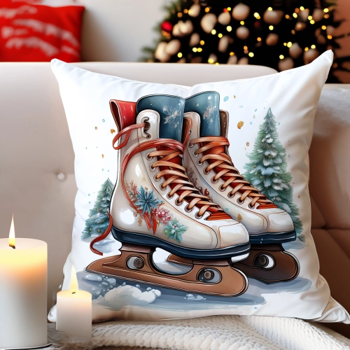 PODUSZKA DEKORACYJNA 40X40 ŚWIĄTECZNA PREZENT ZIMOWA OZDOBNA ŚWIĘTA RENIFER