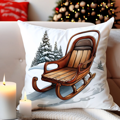 PODUSZKA DEKORACYJNA 40X40 ŚWIĄTECZNA PREZENT ZIMOWA OZDOBNA ŚWIĘTA RENIFER