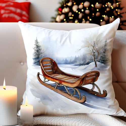 PODUSZKA DEKORACYJNA 40X40 ŚWIĄTECZNA PREZENT ZIMOWA OZDOBNA ŚWIĘTA RENIFER