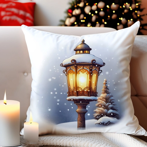 PODUSZKA DEKORACYJNA 40X40 ŚWIĄTECZNA PREZENT ZIMOWA OZDOBNA ŚWIĘTA RENIFER