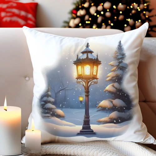 PODUSZKA DEKORACYJNA 40X40 ŚWIĄTECZNA PREZENT ZIMOWA OZDOBNA ŚWIĘTA RENIFER