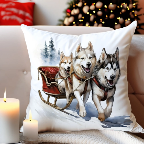 PODUSZKA DEKORACYJNA 40X40 ŚWIĄTECZNA PREZENT ZIMOWA OZDOBNA ŚWIĘTA RENIFER