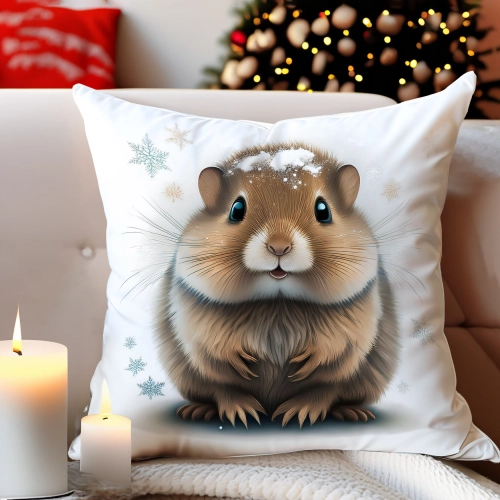 PODUSZKA DEKORACYJNA 40X40 ŚWIĄTECZNA PREZENT ZIMOWA OZDOBNA ŚWIĘTA RENIFER