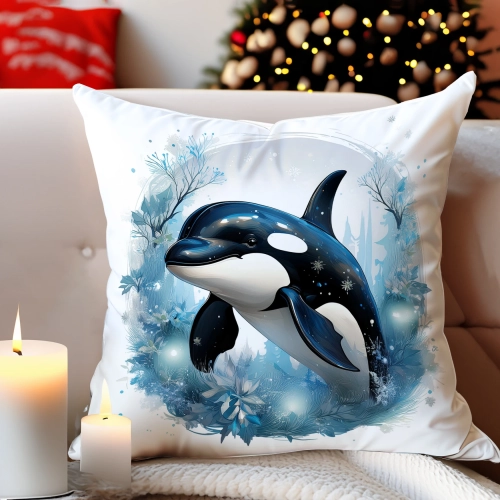 PODUSZKA DEKORACYJNA 40X40 ŚWIĄTECZNA PREZENT ZIMOWA OZDOBNA ŚWIĘTA RENIFER