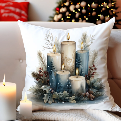 PODUSZKA DEKORACYJNA 40X40 ŚWIĄTECZNA PREZENT ZIMOWA OZDOBNA ŚWIĘTA RENIFER