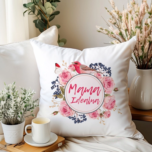 PODUSZKA 40x40cm DLA MAMY Z NADRUKIEM JASIEK NA PREZENT DZIEŃ MATKI MAMA