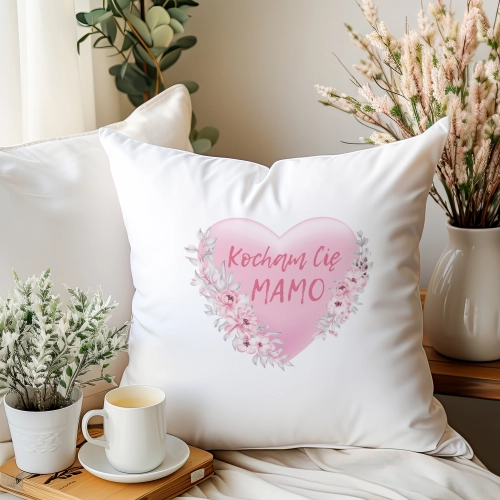 PODUSZKA 40x40cm DLA MAMY Z NADRUKIEM JASIEK NA PREZENT DZIEŃ MATKI MAMA