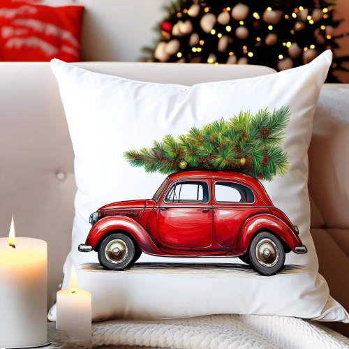 PODUSZKA DEKORACYJNA 40X40 ŚWIĄTECZNA PREZENT ZIMOWA OZDOBNA ŚWIĘTA RENIFER