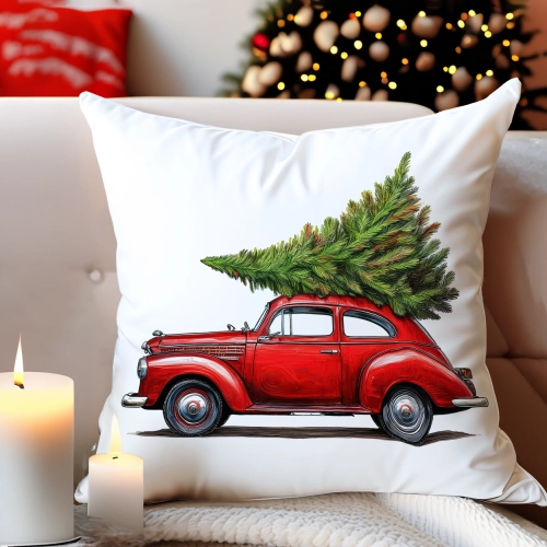 PODUSZKA DEKORACYJNA 40X40 ŚWIĄTECZNA PREZENT ZIMOWA OZDOBNA ŚWIĘTA RENIFER