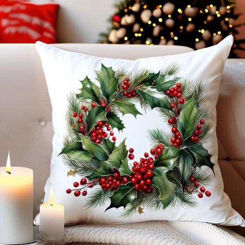 POSZEWKA DEKORACYJNA 40x40 JASIEK OZDOBNA ZIMOWA ŚWIĄTECZNA JELEŃ RENIFER