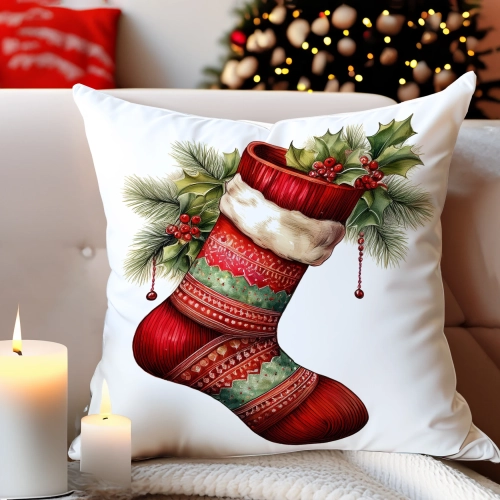 PODUSZKA DEKORACYJNA 40X40 ŚWIĄTECZNA PREZENT ZIMOWA OZDOBNA ŚWIĘTA RENIFER