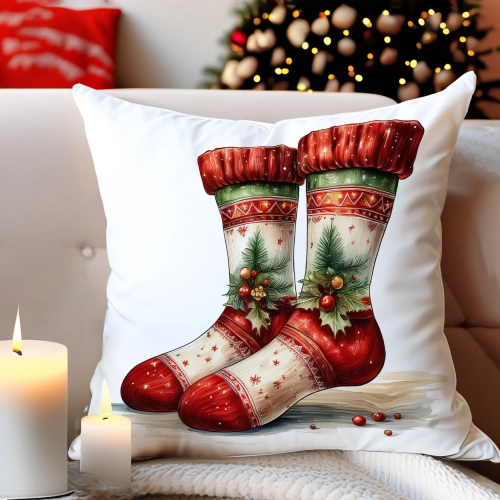 PODUSZKA DEKORACYJNA 40X40 ŚWIĄTECZNA PREZENT ZIMOWA OZDOBNA ŚWIĘTA RENIFER