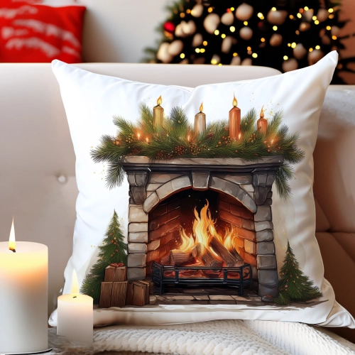 POSZEWKA DEKORACYJNA 40x40 JASIEK OZDOBNA ZIMOWA ŚWIĄTECZNA JELEŃ RENIFER