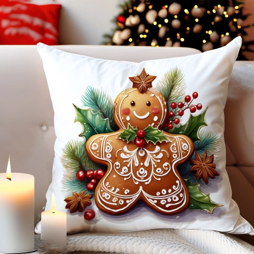 PODUSZKA DEKORACYJNA 40X40 ŚWIĄTECZNA PREZENT ZIMOWA OZDOBNA ŚWIĘTA RENIFER