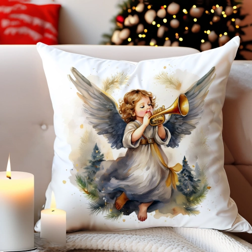 PODUSZKA DEKORACYJNA 40X40 ŚWIĄTECZNA PREZENT ZIMOWA OZDOBNA ŚWIĘTA RENIFER
