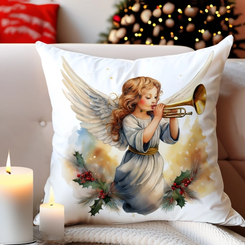 PODUSZKA DEKORACYJNA 40X40 ŚWIĄTECZNA PREZENT ZIMOWA OZDOBNA ŚWIĘTA RENIFER