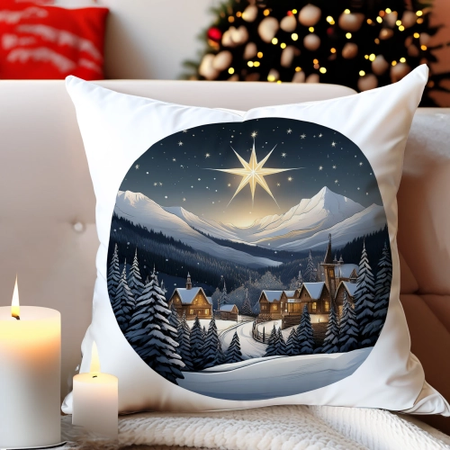 PODUSZKA DEKORACYJNA 40X40 ŚWIĄTECZNA PREZENT ZIMOWA OZDOBNA ŚWIĘTA RENIFER