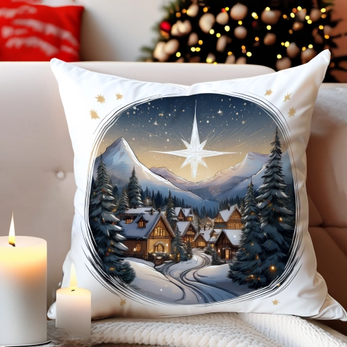 PODUSZKA DEKORACYJNA 40X40 ŚWIĄTECZNA PREZENT ZIMOWA OZDOBNA ŚWIĘTA RENIFER