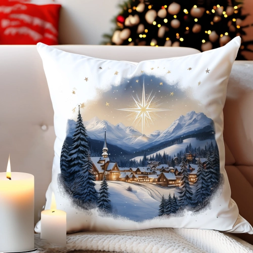 PODUSZKA DEKORACYJNA 40X40 ŚWIĄTECZNA PREZENT ZIMOWA OZDOBNA ŚWIĘTA RENIFER