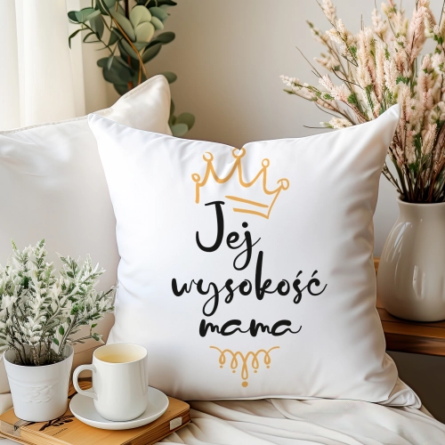 PODUSZKA 40x40cm DLA MAMY Z NADRUKIEM JASIEK NA PREZENT DZIEŃ MATKI MAMA