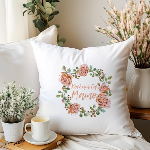 PODUSZKA 40x40cm DLA MAMY Z NADRUKIEM JASIEK NA PREZENT DZIEŃ MATKI MAMA