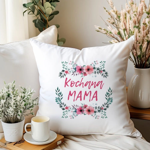 PODUSZKA 40x40cm DLA MAMY Z NADRUKIEM JASIEK NA PREZENT DZIEŃ MATKI MAMA